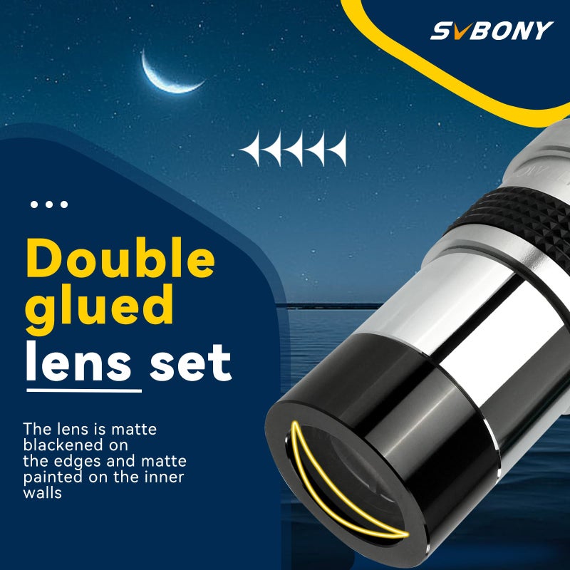 SVBONY SV137 Barlow Lens 2X, 1.25 Inches, Telescope 2X Barlow Lens Fully Multi Coated with Metal Body, Telescope Accessories for Eyepiece and Camera, for Astronomical Observation and Photography - Image 3